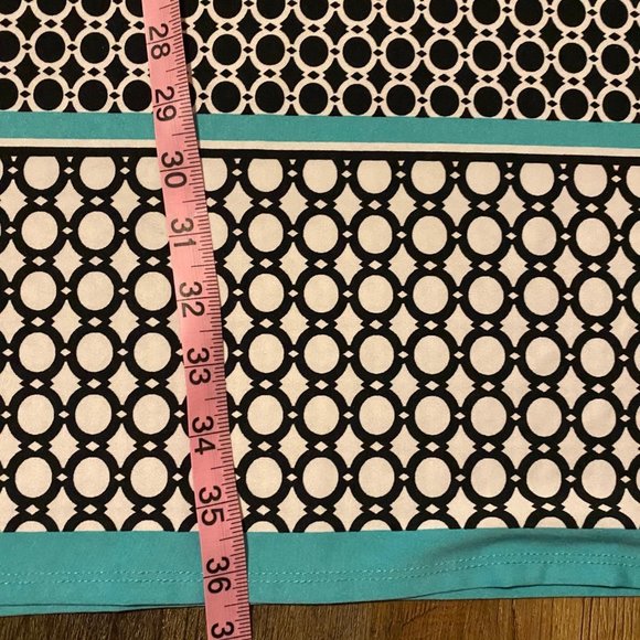 Tacera Geometric Print Dress Tassel Tie Top Med. - Picture 8 of 8